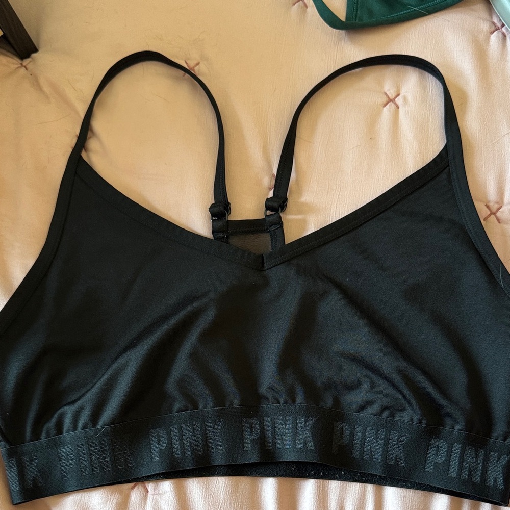PINK Victoria's Secret Black Sports Bra